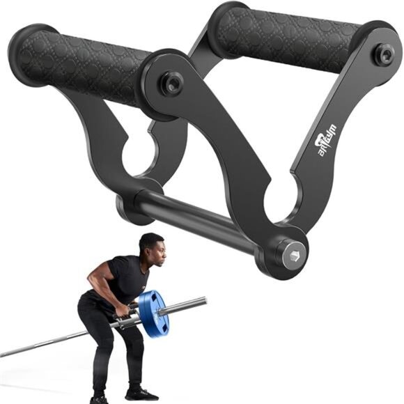 Upgraded T Bar Row Attachment with Non-Slip Rubber Grip Heavy Duty, - Picture 1 of 6